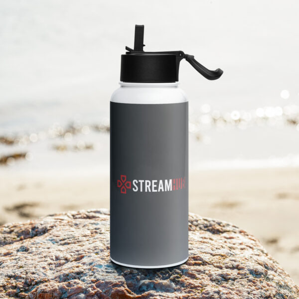 Streamhub nerūdijančio plieno vandens butelis su šiaudelio dangteliu - Image 2
