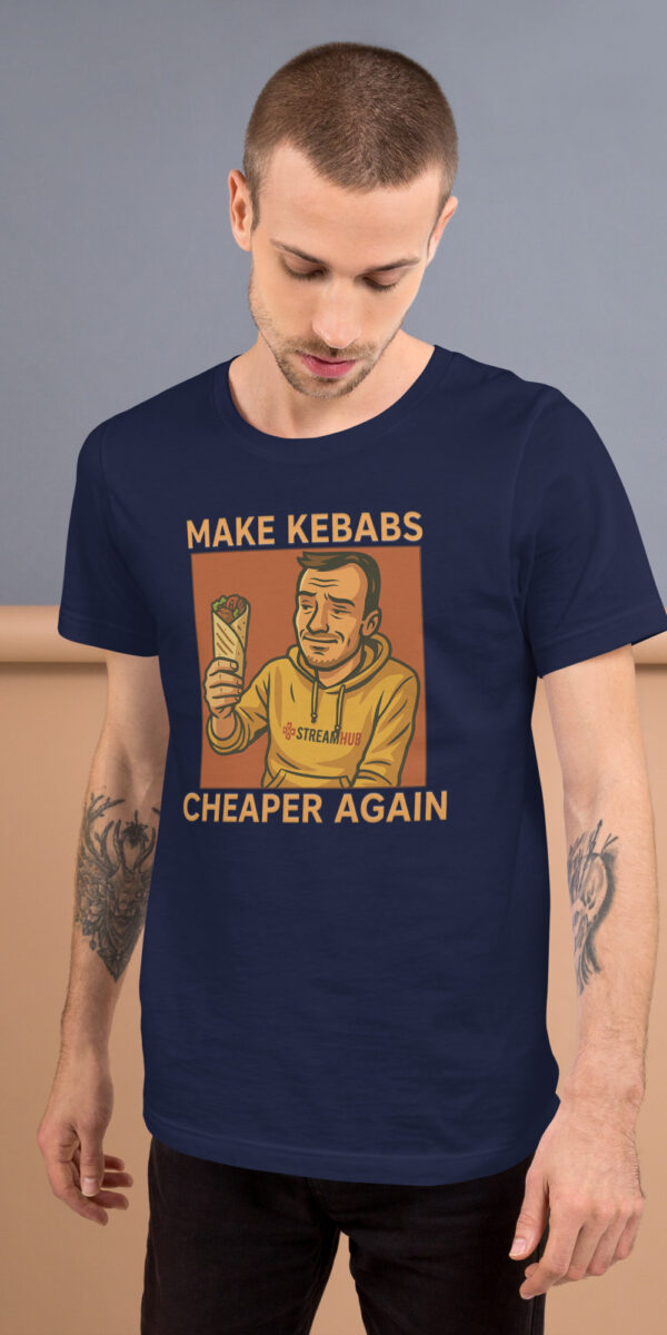 "MAKE KEBABS CHEAPER AGAIN" Unisex marškinėliai